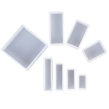 

Rectangle Translucent Silicone Mold For Jewelry Making Tool Moulds UV Epoxy Resin Decorative Craft