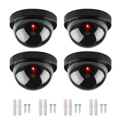 Manequim dome cctv câmera ao ar livre indoor falso cctv câmera de segurança hemisférico piscando led simulação câmera