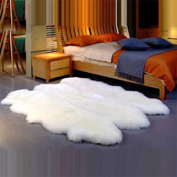 

Soft Natural New Zealand Sheepskin Rug 100% Real Sheepskin Rug, 100% Wool Skin Door Mat for Home Decoration,