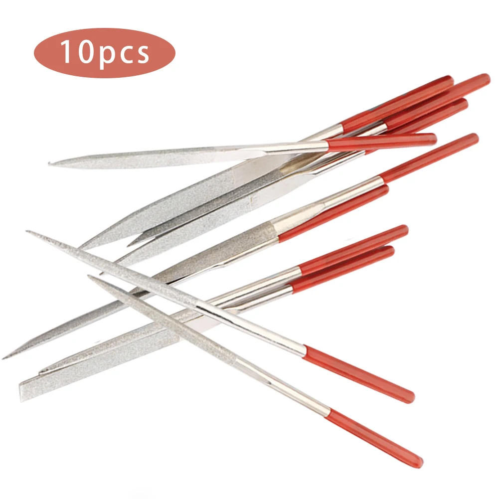 

10 PCS Mini Needle Files Grit Electroplated Needle File Set Milling Tools Electroplated Needle File Set Woodworking Tools