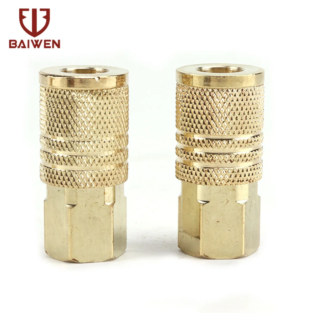 In primo piano accoppiatore rapido in ottone npt all'ingrosso per