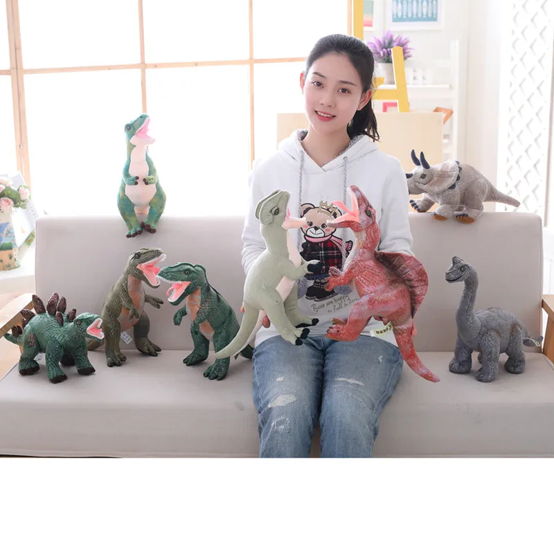 

Simulation Soft Jurassic World 2 Triangle Dinosaur Dummy Furry Toy Tyrannosaurus Boy Gift Doll Pterosaur Tricerosaur