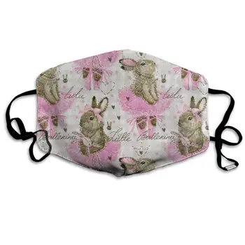 

ZHOUSUN Dustproof Cute Pink Bunny Rabbit Girl Mouth Cover Mask Protective Warm Windproof Mask