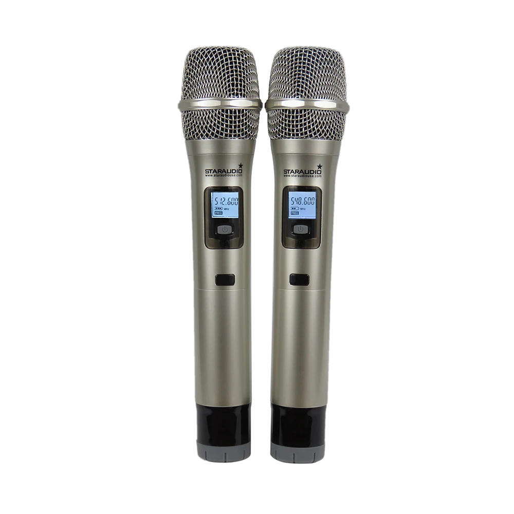 STARAUDIO 2CH UHF ИК ручной беспроводной микрофон системы двухканальный микрофон для сцены бар вечерние Дискотека КТВ церкви SMU-0218A