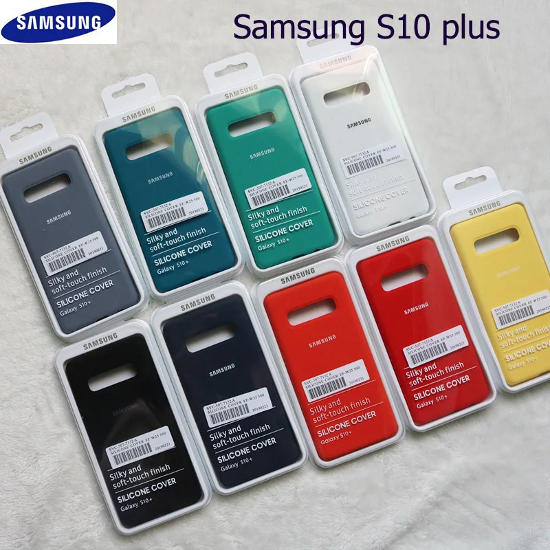 Чехол samsung S10plus, оригинальная Жидкая силиконовая Мягкая задняя крышка для samsung Galaxy s10 plus, чехол для S10 plus с коробкой