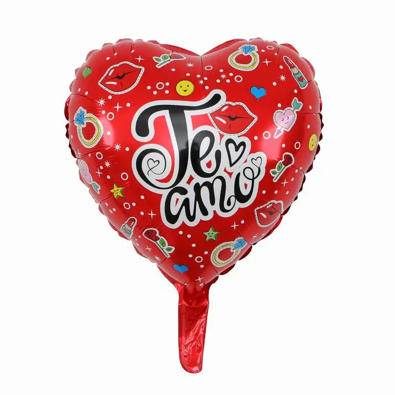 18 дюймов 10 шт сердце испанский I Love You воздушные шары надувные фольгированные шары Свадебные украшения День Святого Валентина гелиевый воздушный шар Globos
