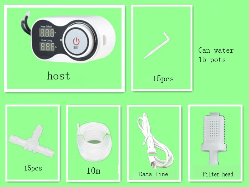 2021 New Smart Drip System Automatic Timer Watering Device Garden Water Pump Controller for Potted Plant Flower 