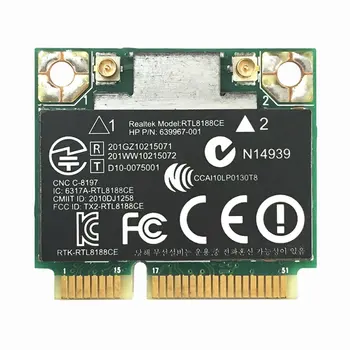 

150Mbps WiFi Mini PCI-E de la tarjeta de red para Realtek RTL8188CE Wireless-N 802,11 B/G/N 640926-001 639967-001