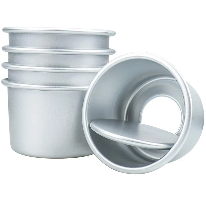 4 Inch Cake Pan Pcs Mini Round Tier Baking Pans for Steaming Serving Healthy & Sturdy |