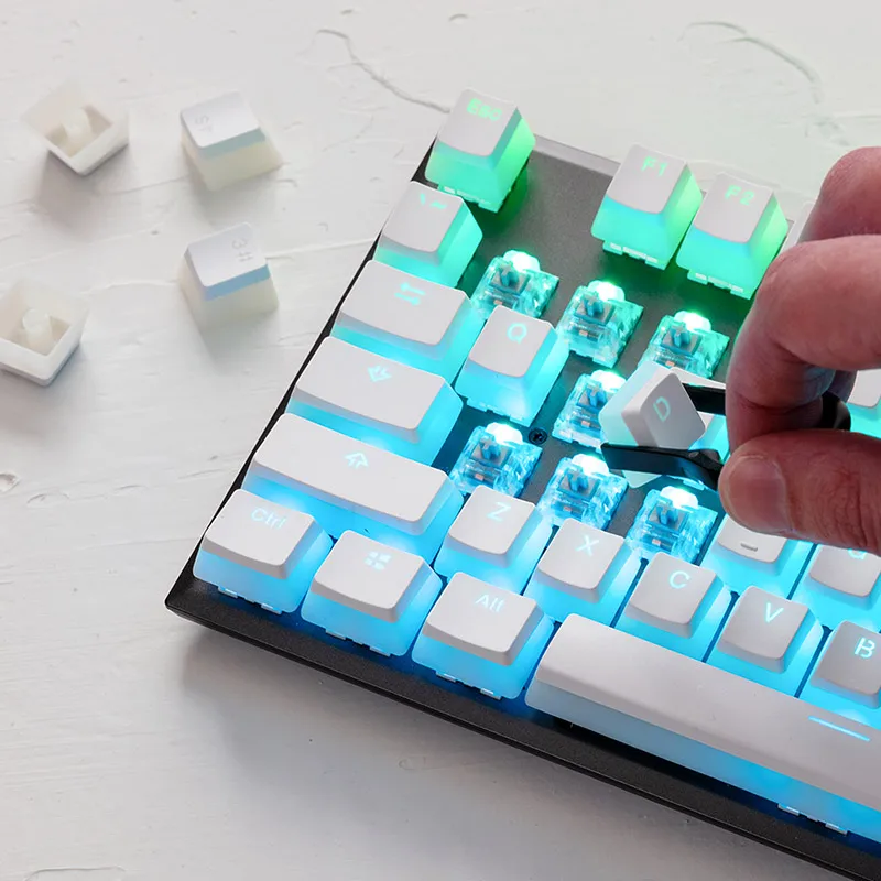 Kingston HyperX двойные клавишные колпачки pbt полный 104 прозрачный халат механические клавиши клавиатуры