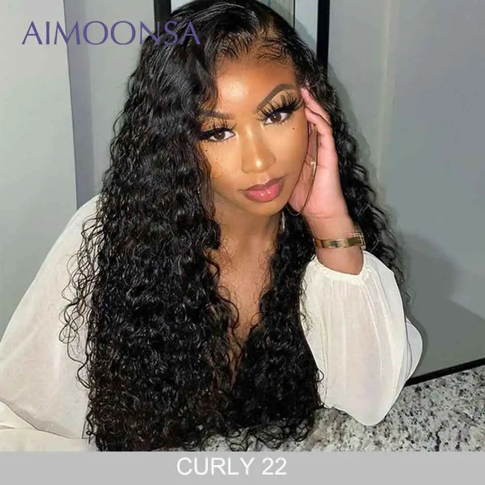 Transparent Lace Wig Curly 360 Lace Frontal Wig Pre Plucked With Baby Hair  Brazilian Lace Front Human Hair Wigs Aimoonsa Remy|Human Hair Lace Wigs| -  AliExpress