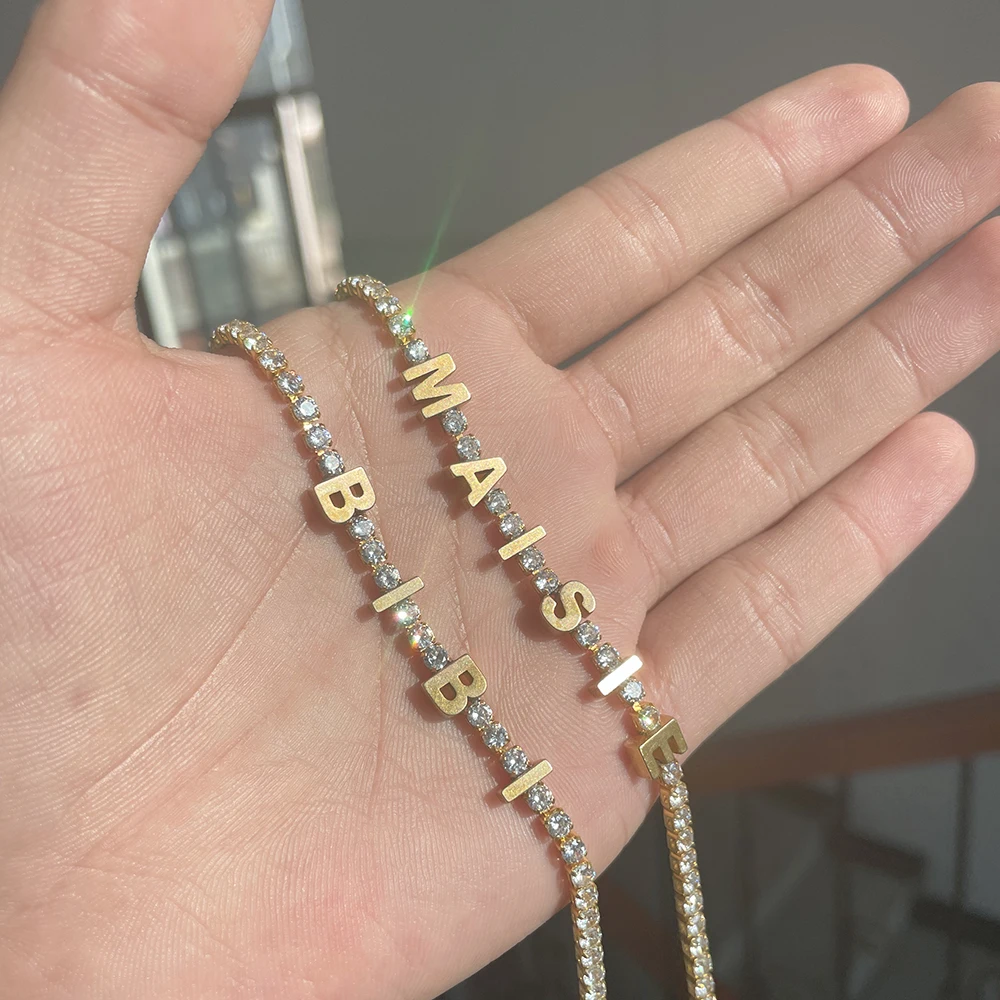 

Браслет для тенниса LUER с фианитами класса ААА +, Теннисный браслет с индивидуальными цветными кристаллами из сплава, подарок для женщин, оптовая продажа