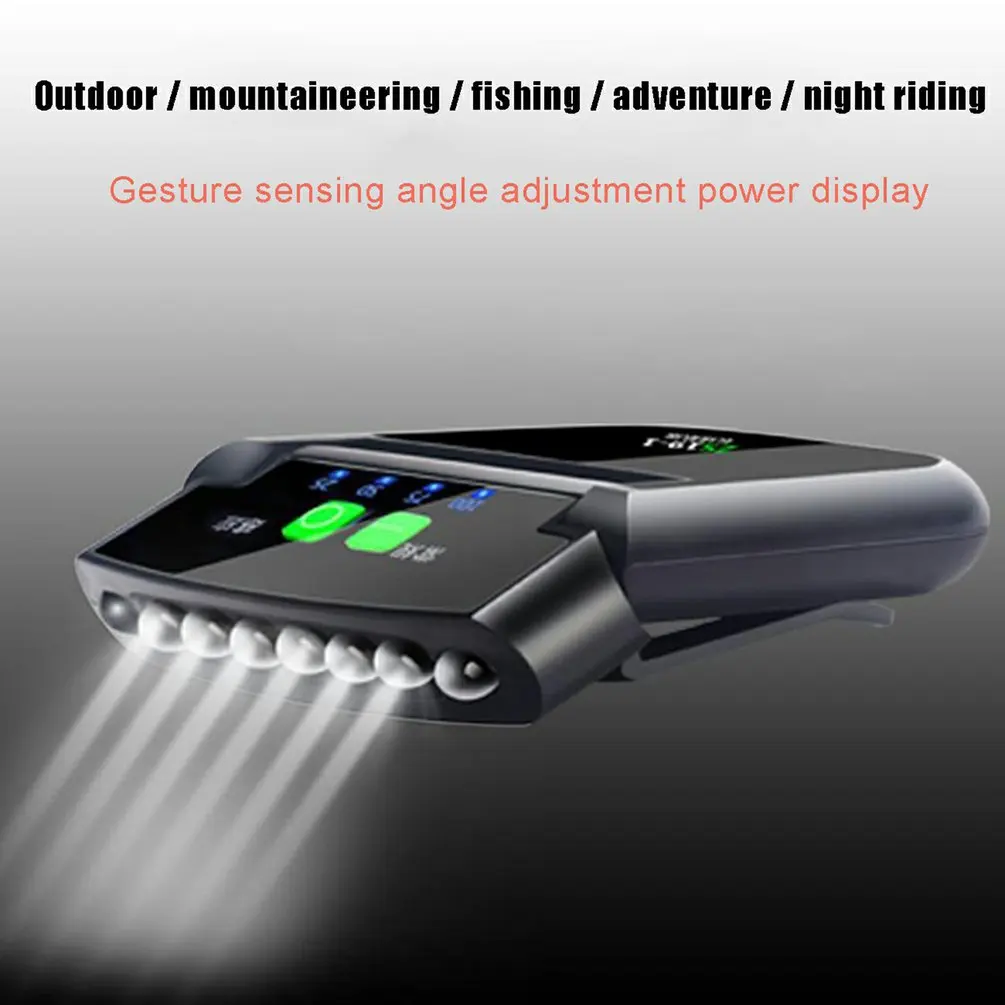 Mini LED Head Light Touch Control Fishing Camping Clip On Cap Lamp USB Rechargeable Headlamp Portable Lighting Headlight