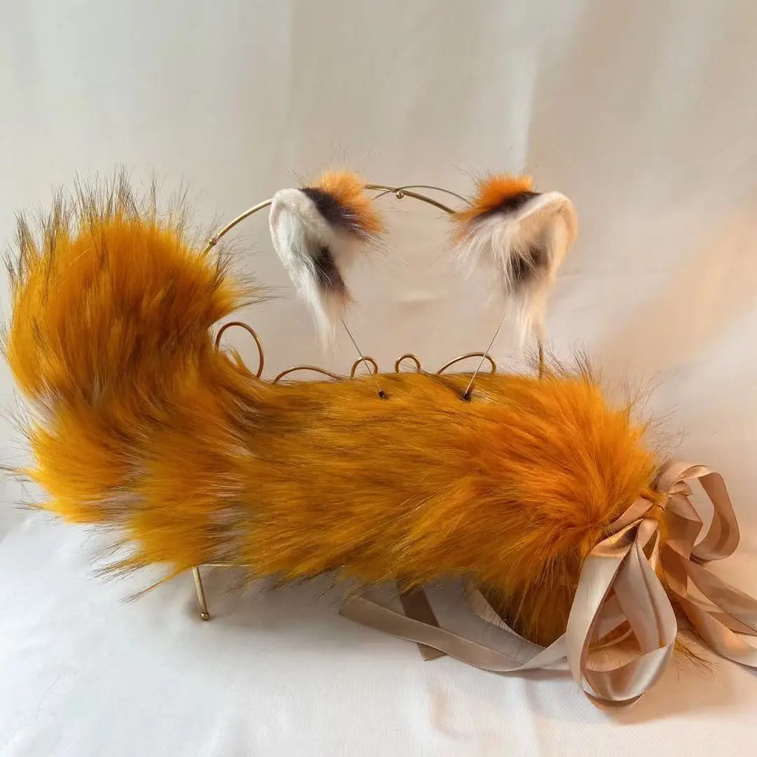 オリジナルのレッドパンダヘアバンド 動物のしっぽのkc オオカミ 猫 キツネの耳 カスタムコスプレ Aliexpress