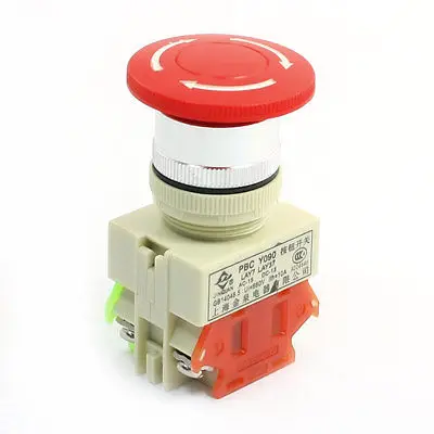 

Ui660V Ith10A SPDT Red Mushroom Head Latching Push Button Switch