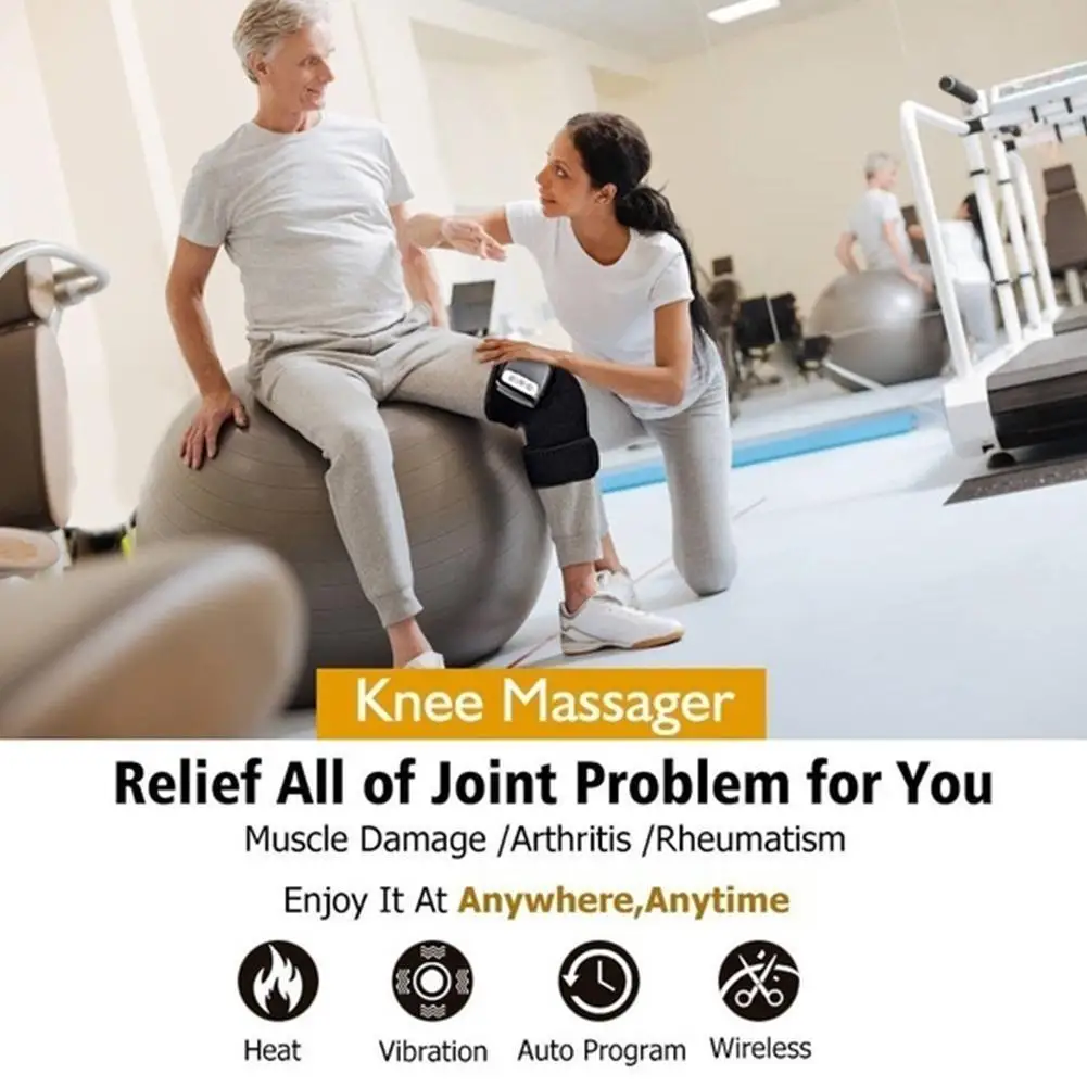 Массажер для коленного сустава, горячий компресс, вибрация, старая холодная нога, многофункциональный нагрев коленного сустава, артрит, физиотерапия для пожилых людей