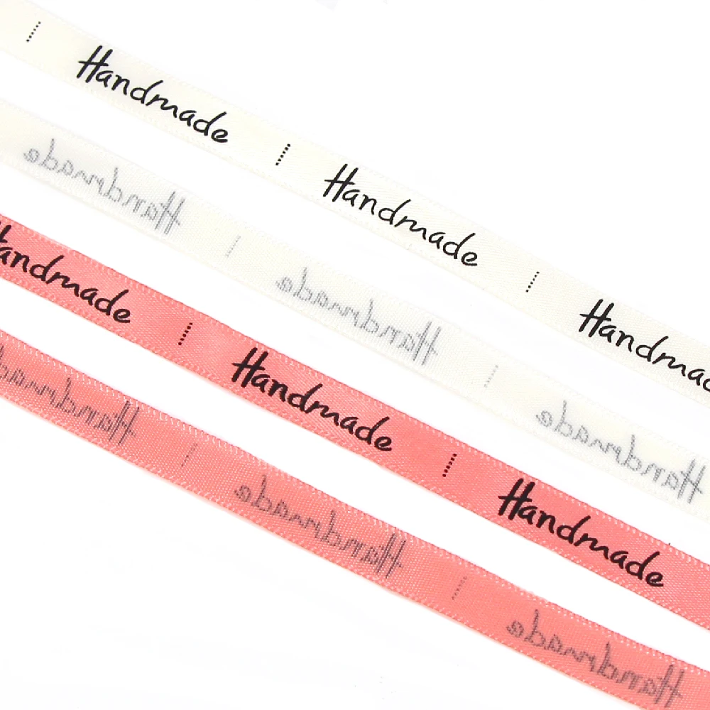 Лента ручной работы с принтом 10 мм Атлас ленты для бантов подарок DIY упаковочные аксессуары коробка свадебные Dragees тканевые ленты для рукоделия