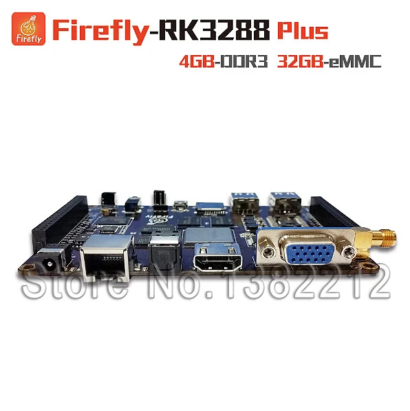 US $209.00 Firefly RK3288 Plus Quad Core ARM CortexA17 Development Board 4G DDR32G eMMC 4K 5GWifi androidlinux Dual os demo board