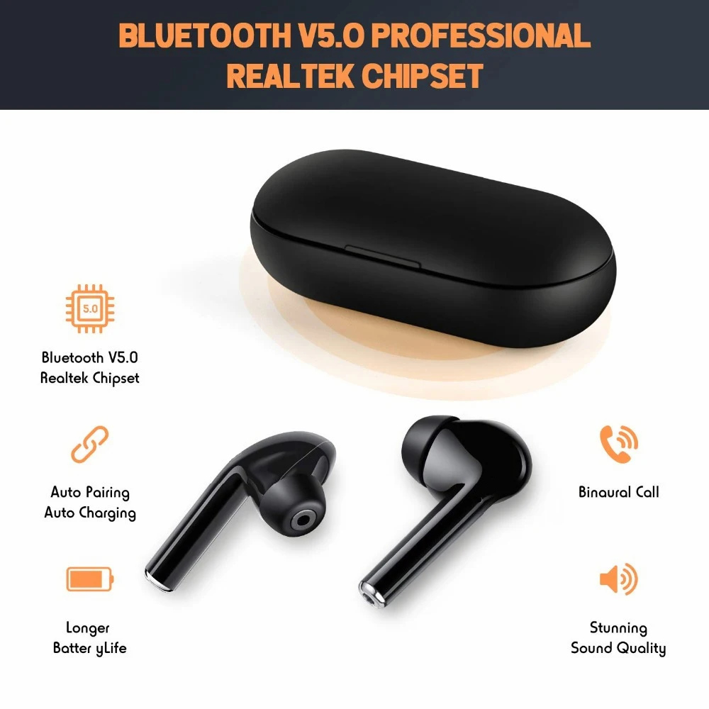 M6S TWS, беспроводные наушники Bluetooth 5,0, IPX5, водонепроницаемая стереогарнитура, спортивные наушники, наушники с зарядной коробкой для всех телефонов