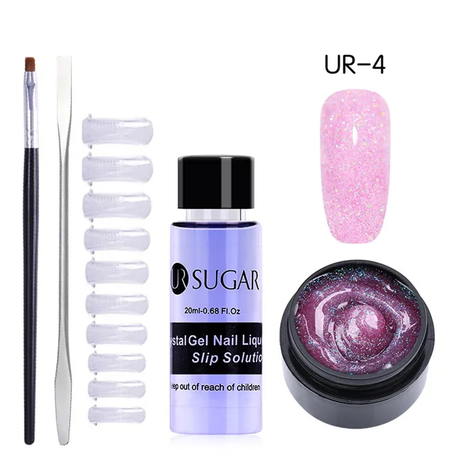 5pcs set4 UR SUGAR 15 мл быстрое строительство поли гель для ногтей толстый строитель гель блеск УФ Гель-лак маникюрный наращивание ногтей гели набор - Цвет: 5pcs set4