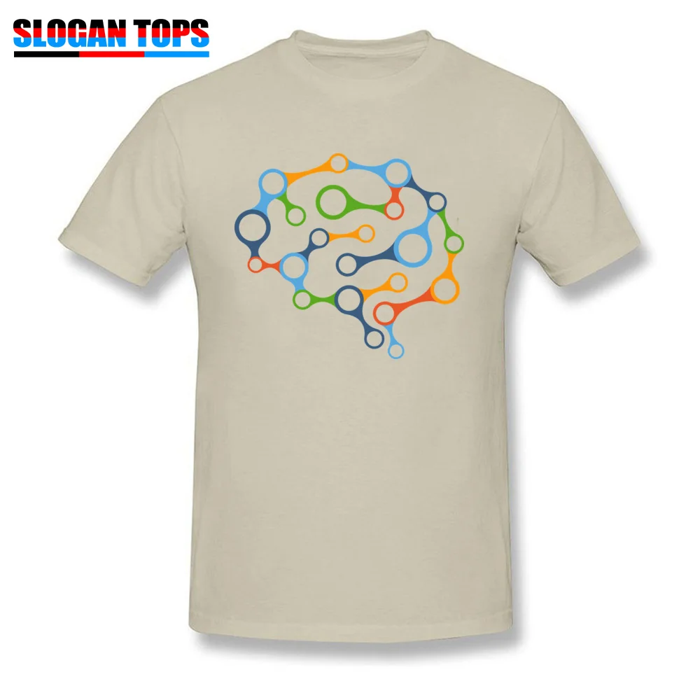 Tops & Tees brain 2029391_960_720 Fall 2018 Normal Short Sleeve 100% Cotton Round Collar Adult T Shirts Normal Tee Shirts brain 2029391_960_720 beige