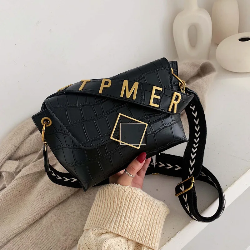 

2020 New Style Bag South Korea Elegant Oblique CHIC Hong Kong Style Retro Square Sling Bag Simple Versatile GIRL'S Shoulder Bag