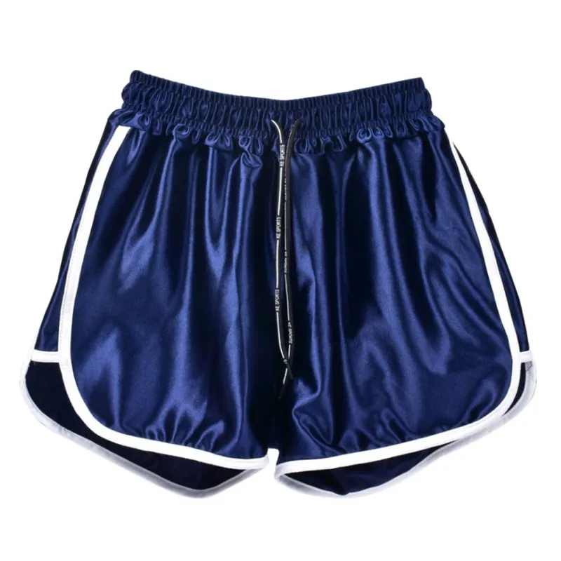 Синий New Large Size Short Slim Smooth Sport Gym Short Solid Color Loose Comfortable Short - Цвет: Синий