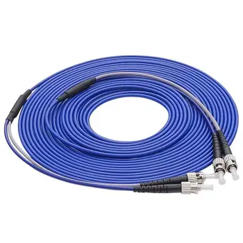 

ST/UPC to ST/UPC Armored Fiber Patch Cable Duplex 2 Core Single Mode Armored PVC optical Patch cord Free shipping