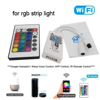 Magic Home светодиодный Bluetooth Wifi контроллер адресуемый RGB cct RGBW Пульт дистанционного управления Amazon Alexa Google Home для SK6812 WS2812B Светодиодная лента - Цвет: wifi RGB IR remote