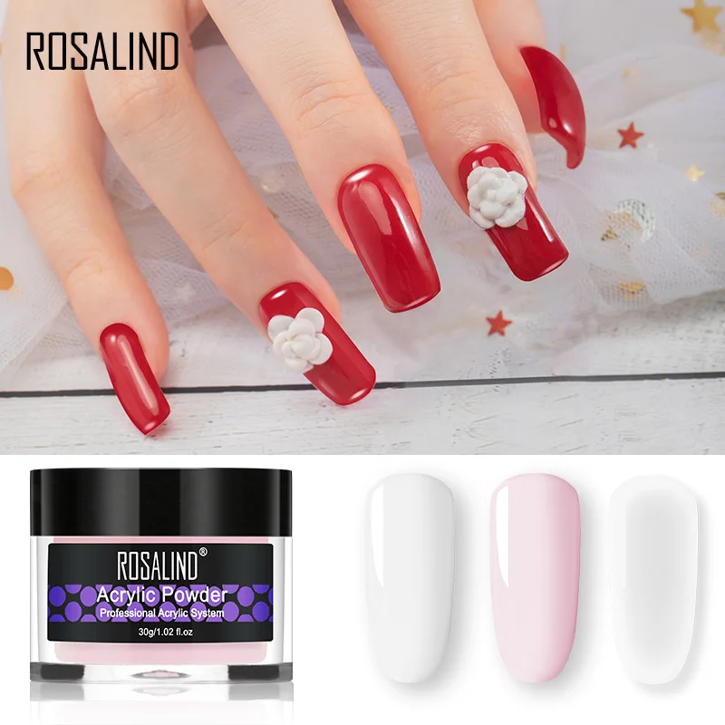 ROSALIND акриловый порошок 30 г для гель лака дизайна ногтей украшения наращивания