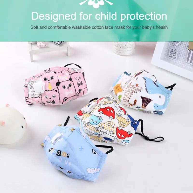 

2020 Hot Selling 1PCS Masks Anti-fog Dust-proof Breathable And PM2.5 Disposable Masks For Children Valve With 2 Pcs Filters Gift
