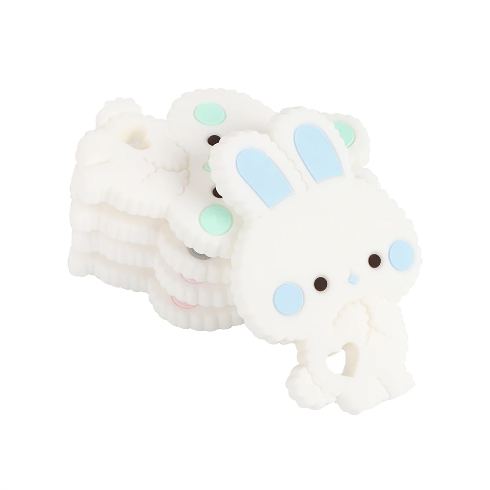 TYRY.HU 1PC BPA free rabbit silicone teether baby toys Chew Charms Kids Teething Gift