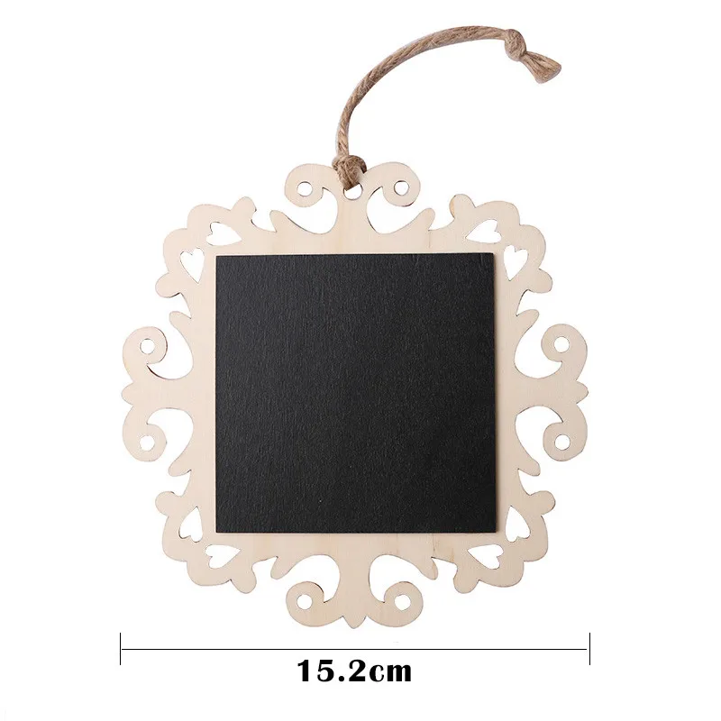 15x18cm Oval Mini Heart Wooden Blackboard Price Tag With String Hanging For Party Wedding Christmas Decoration Wood Supplies |