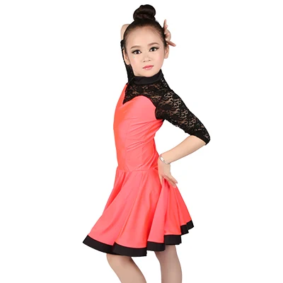 GD1780Watermelon Red Девичьи Бальные платья для танцев Юбки для латинских танцев, платье по колено танцевальные костюмы фламенко - Цвет: GD1780Watermelon Red