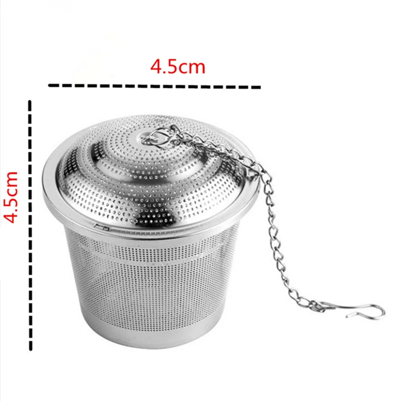 Stainless Steel Tea Leaf Infuser Creative Mesh Herbal Spice Filter Reusable Hanging Chain Teapot Strainer Kitchen Accessories tea infuser,tea strainer,tea filter