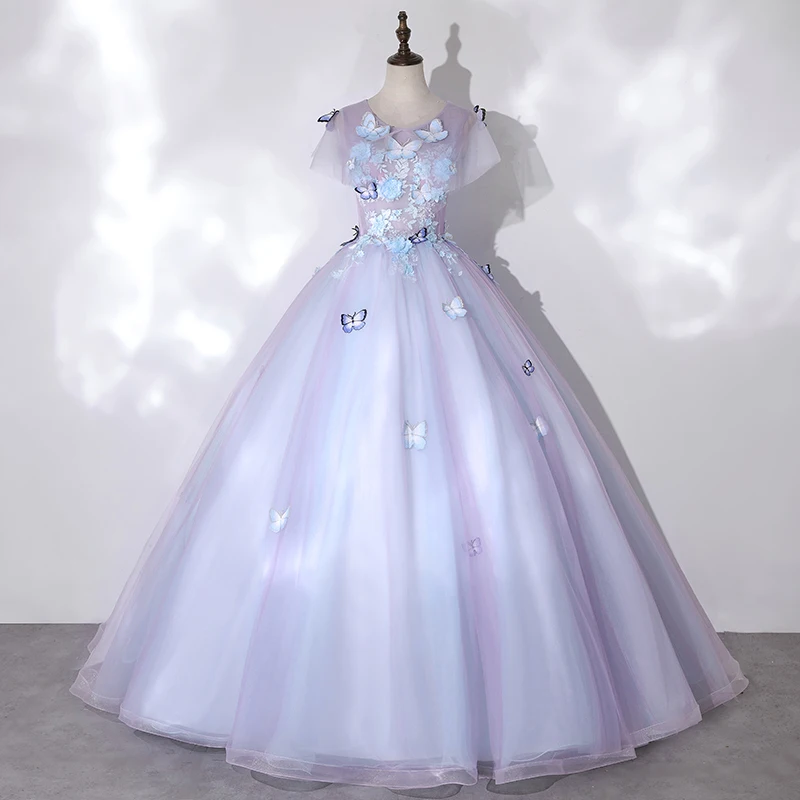 Butterfly Embroidery Quinceanera Dress Party Dress Sweet Floral Print Ball Gown Plus Size Quinceanera Dresses