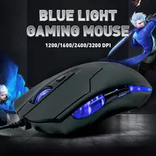 

6 Button Matte ABS USB Interface Electric Wired Luminous Computer Gaming Mouse