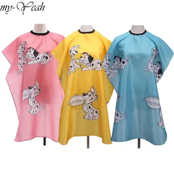 

Children Cartoon Waterproof Hairdressing Gown Salon Barber Hair Wrap for Dyeing Haircutting Soft Cloth Styling Tools DIY Home