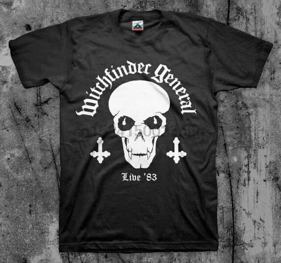 Футболка WITCHFINDER GENERAL Live 83 (танк NWOBHM с ангелом ведьмой сатаной) | Мужская одежда