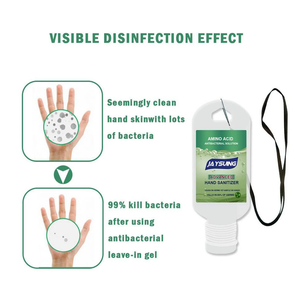 30/50ml Travel Portable Hand Sanitizer Gel Antibacteria Moisturizing Liquid Disposable No Clean Waterless Antibacterial Hand Gel