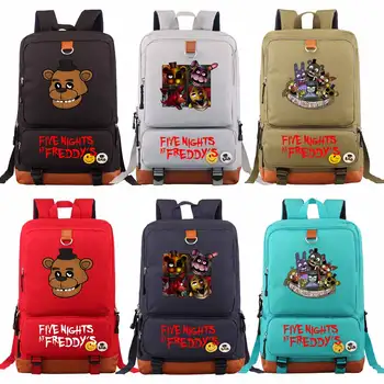 

Horror Game Five Nights at Freddy Boy Girl Book School bag Women Bagpack Teenagers Schoolbags Men Student Patchwork Backpack
