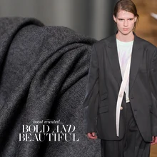 Одноцветный светильник из шерстяной ткани и темно-серая камвольная шерсть осенний костюм брюки одежда ручной работы diy ткань для пальто платье