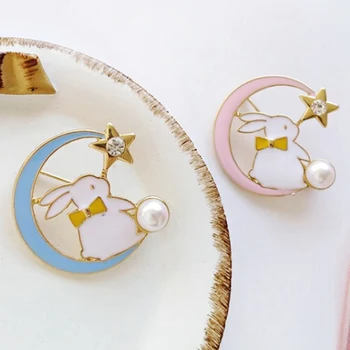

2020 New Arrivals Animal Cat Rabbit Enamel Brooch Collar Pin Badge Women Jewelry