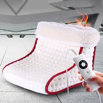 

Heated Plug Type Electric Warm Foot Warmer Washable Heats Control Settings Warmer Cushion Thermal Foot Warmer Massage Gift