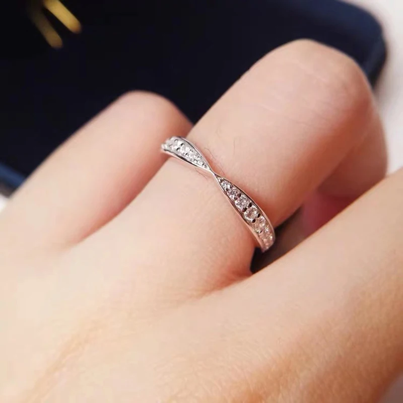 925 серебряный обруч для женщин подарок DF цветной камень Муассанит Простые Ювелирные бриллиантовые кольца для свадьбы Настраиваемые