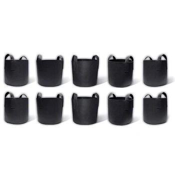 

3Gallon Grow Bags Set, Aeration Fabric Pots with Handles,Black Plant Bags,Durable Garden Grow Pots,Fabric Containers with Strap