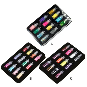 

12Bottles Shine Glitter Sequins Fluffy Slime Toys Filler Polymer Modeling Clay DIY Kit Accessories Toy Decoration Funny Kid Gift