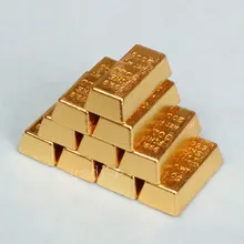

1/6 1/12 Dollhouse Decor Accessorie Mini Golden Brick Copper Cash Bullion Model Toys Miniature Items Man Play Transaction Games