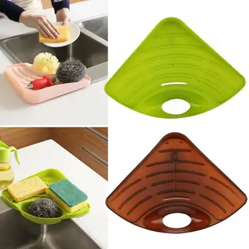 

1pc Kitchen Sink Drainer Multifunctional Practical Storage Rack For Cleaning Sponge Stand Hollow Drainer Dishwasher Drain Rack