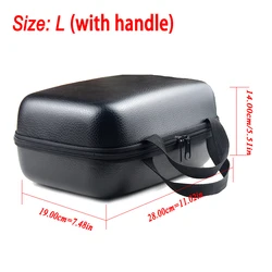 Premium Shockproof Waterproof Leather Fishing Tackle Storage Bag (L)